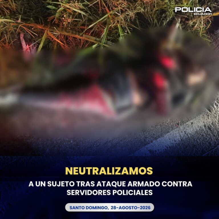 Neutralizamos a un sujeto tras ataque armado contra servidores policiales en Santo Domingo