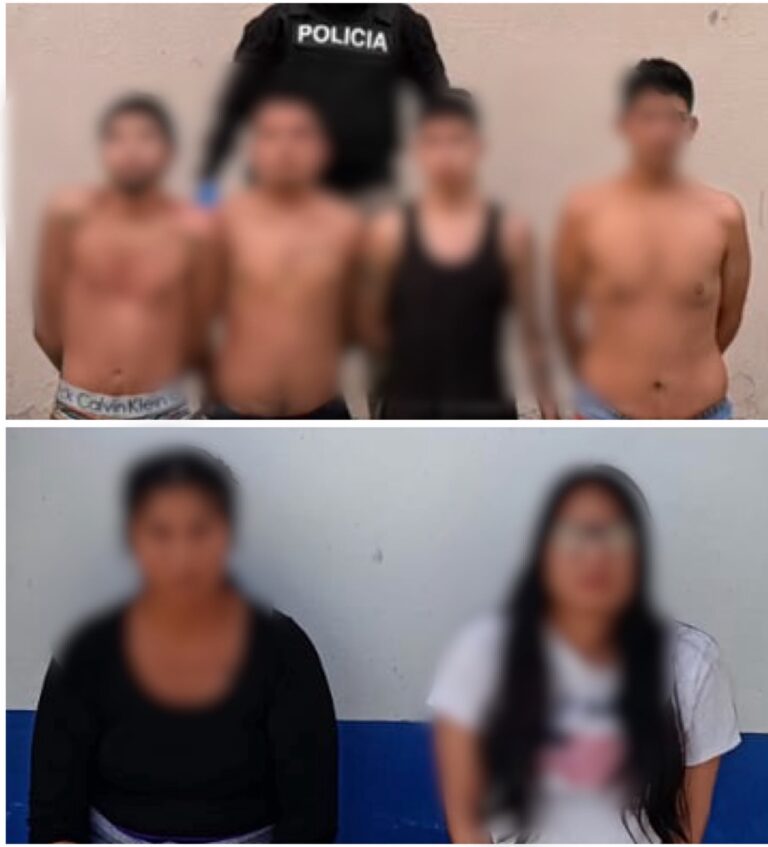 Policía Nacional aprehendió a seis presuntos implicados en un caso de extorsión en El Oro