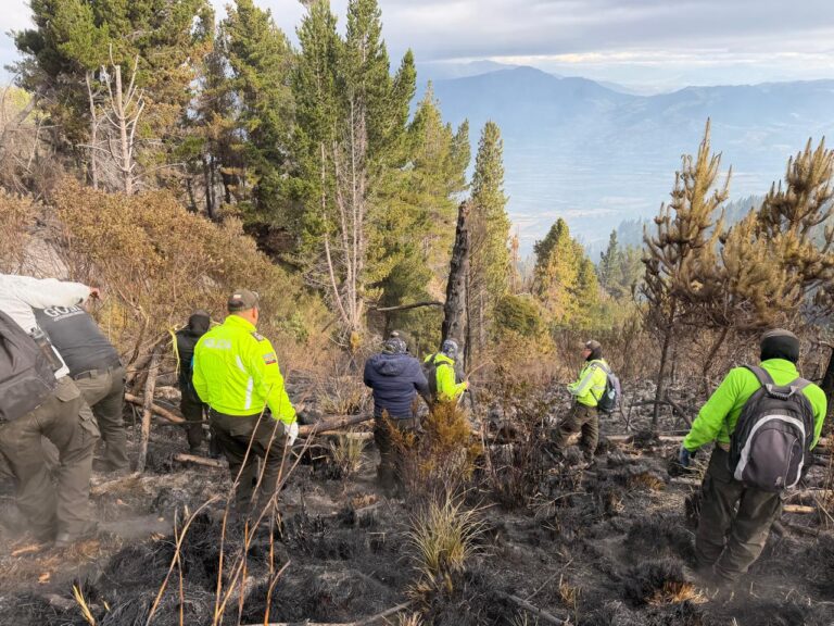 Contingente policial se mantiene activo ante incendios forestales en cerro Cotacachi, Imbabura