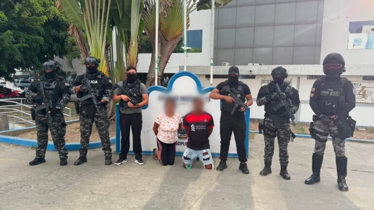 Policía Nacional desarticula presunta red de extorsión en San Vicente Manabí