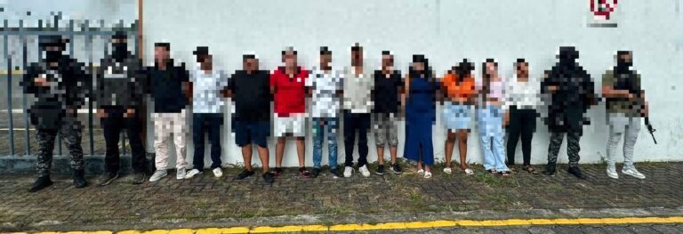 POLICÍA NACIONAL APREHENDE A 11 PERSONAS DURANTE OPERATIVO CONTRA EL CRIMEN ORGANIZADO EN QUEVEDO