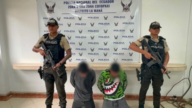 Operativo policial «Apolo 60» deja tres aprehendidos y permite incautar armas de fuego y sustancias sujetas a fiscalización en La Maná