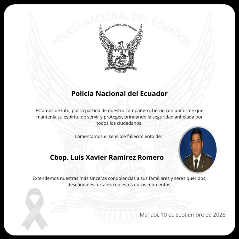 ATAQUE ARMADO CONTRA SERVIDORES POLICIALES EN MANABÍ DEJA UN POLICÍA FALLECIDO