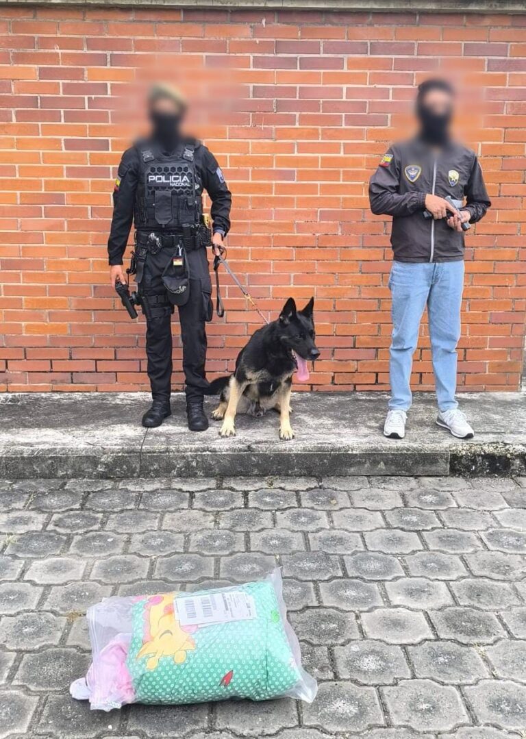 Un edredón ocultaba 2,5 kilos de cocaína que pretendían enviar desde Guayaquil a Australia