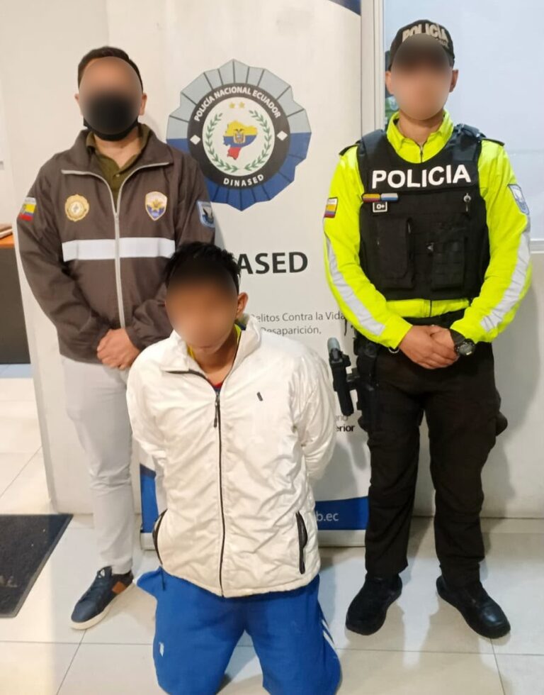 Policía Nacional aprehende a ciudadano por su presunta participación en una muerte violenta registrada en Ambato