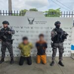 Dos aprehendidos por presunta extorsión en Esmeraldas durante el Operativo Libertad 1026