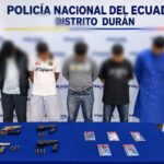 Cinco aprehendidos tras intervención policial en la vía Durán–Yaguachi